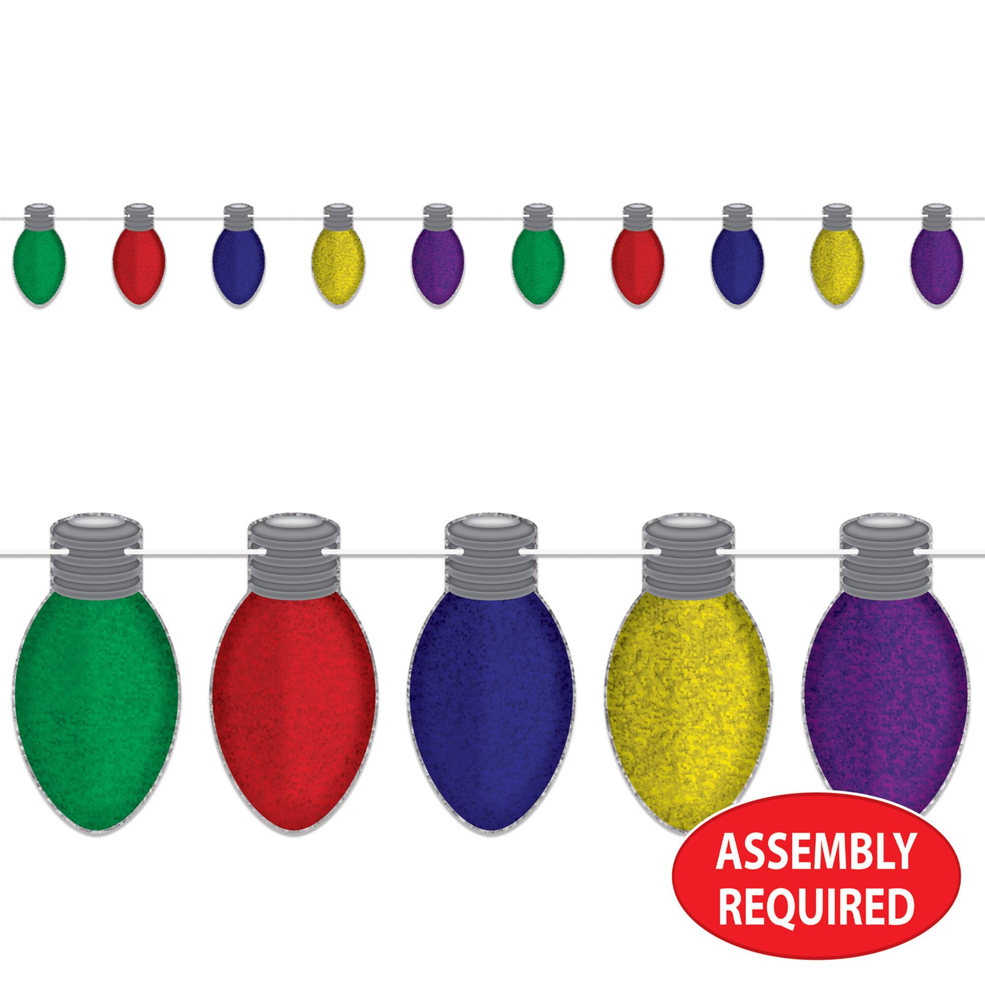 Beistle 8.75" x 5.5ft. Christmas Light Bulb Streamer